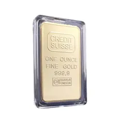 Gold Plated Bullion Bar - Modern Commemorative Coin Collectible (Gold)