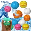12 Pcs Magnetic Reusable Water Ball Quick Fill Balloons Pool Beach Bath Toys Self-Sealing Water Bomb for Kids Outdoor Activities 2