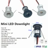 1W Mini Spotlight IP65 15mm Recessed Spot Leds Lights 12V Ceiling Downlight Stair Cabinet Spots Lamp with Transformer 110V-220V 3
