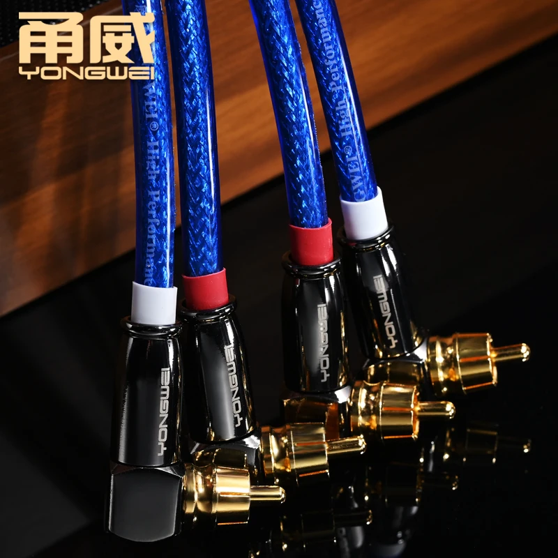 TanQY Cavo Audio 2RCA - 2RCA Maschio, 12 Metri, Placcato Oro, Schermato - Per Home Theater, Hi-Fi, Console PS3/Xbox E TV