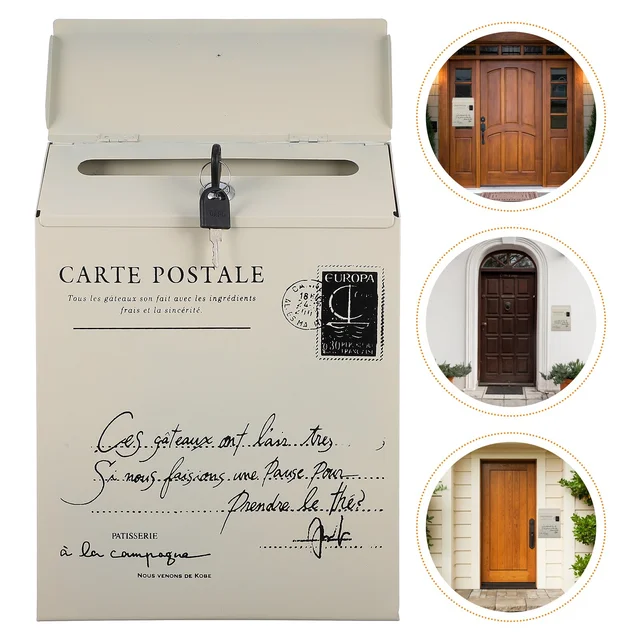 1 Pc Záró Levéldoboz Szüreti Javaslat Doboz Rusztikus Újságdoboz Vintage Dekoratív Öntött Otthon