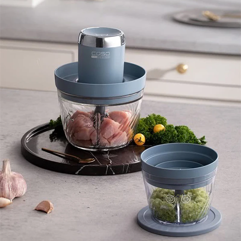 CASO tritacarne per uso domestico robot da cucina elettrico tritatutto per  condimenti vegetali tritatutto per mescolare ad alta velocità con 2 ciotole  - AliExpress