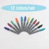 12colors Fine Point Permanent Markers, perfect for Classroom, Office, Durable and Long-Lasting. No suitable for Whiteboard 6