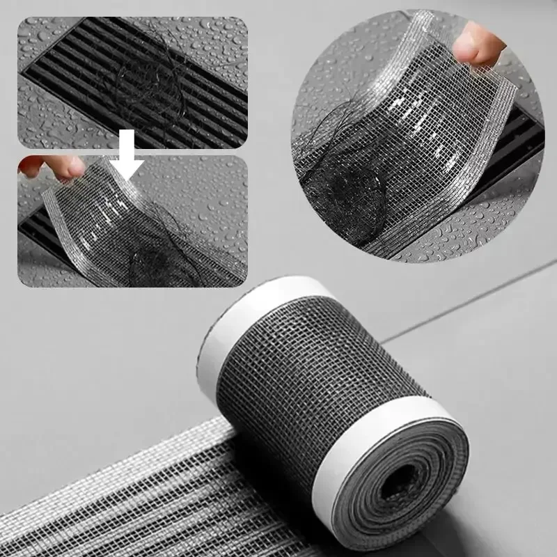 

1 Roll 70MM Strainer Kitchen Sink Sewer Outfall Stopper Bathroom Mesh Stickers Disposable Shower Floor Drain Filter Hair Catche