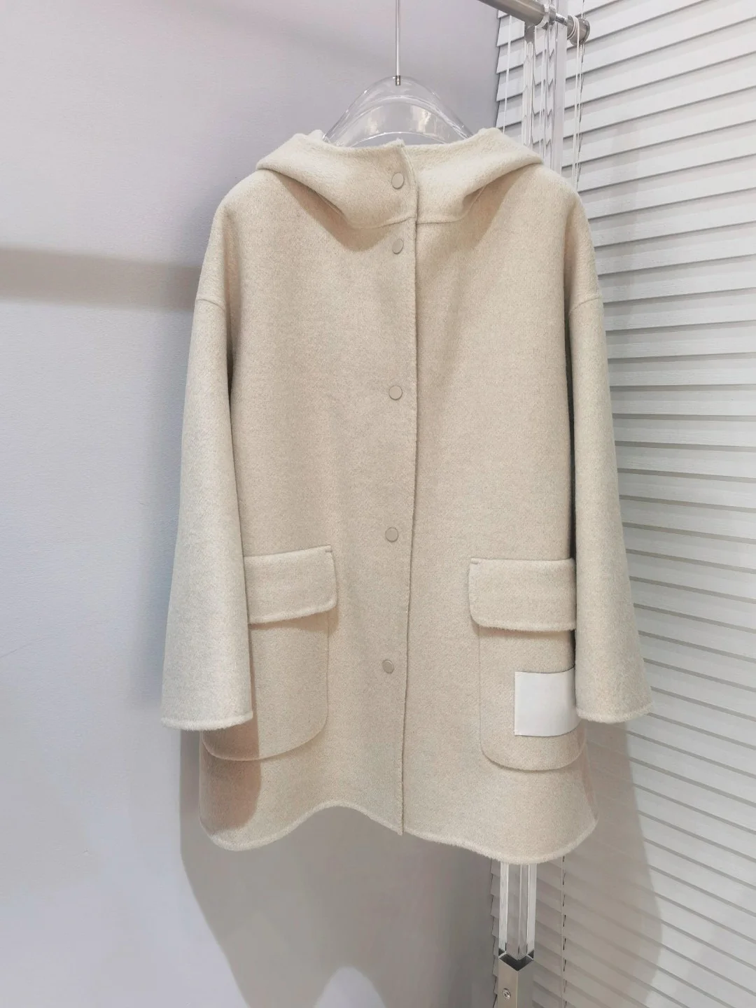 

2023 Women's Clothing Hooded wool mid-length coat Autumn Winter New 1/05