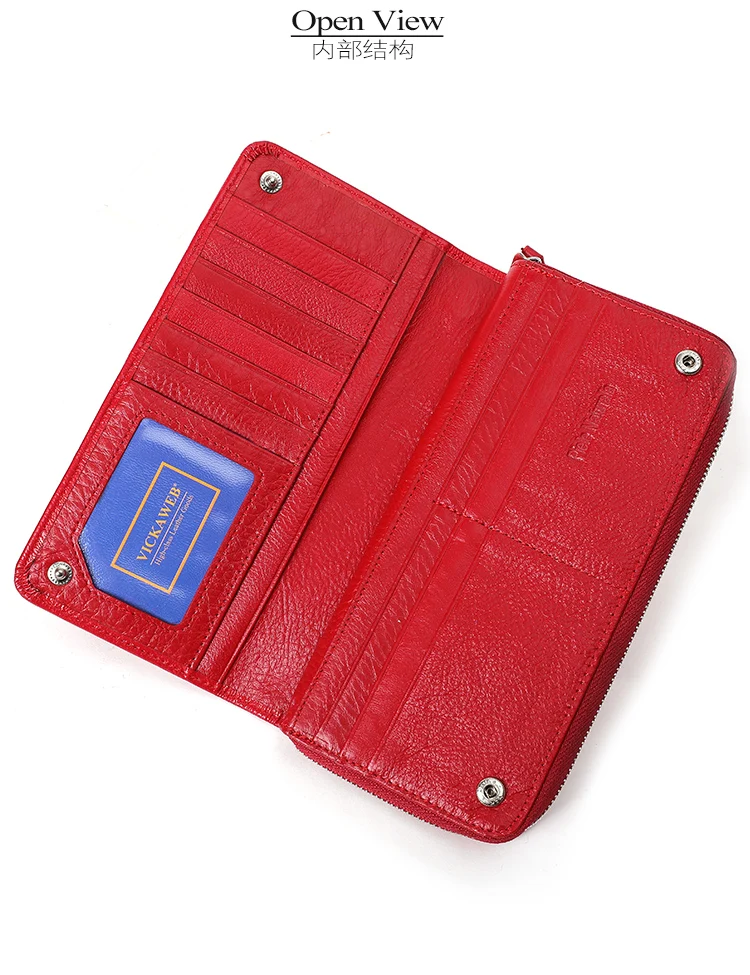 Echtes leder frauen brieftasche handgelenk brieftaschen mit kreditkarten halter mode weibliche kupplung handy tasche geld tasche WS-22 – Detail 10