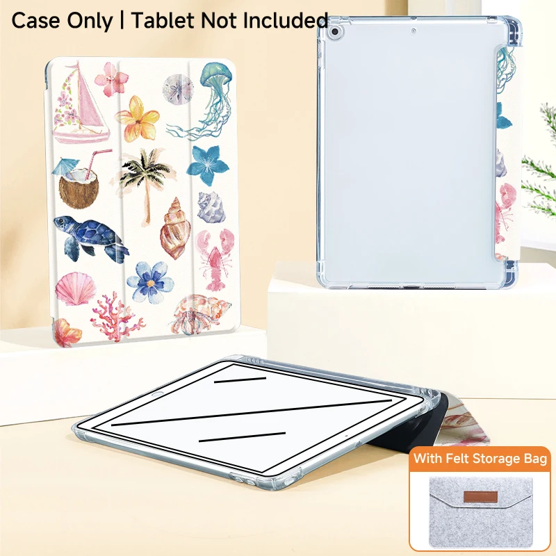 Enhanced Protective Tablet Case with Felt Bag and Pen Holder