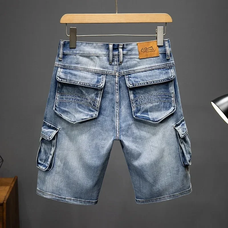 Summer jeans shorts denim shorts male loose large size