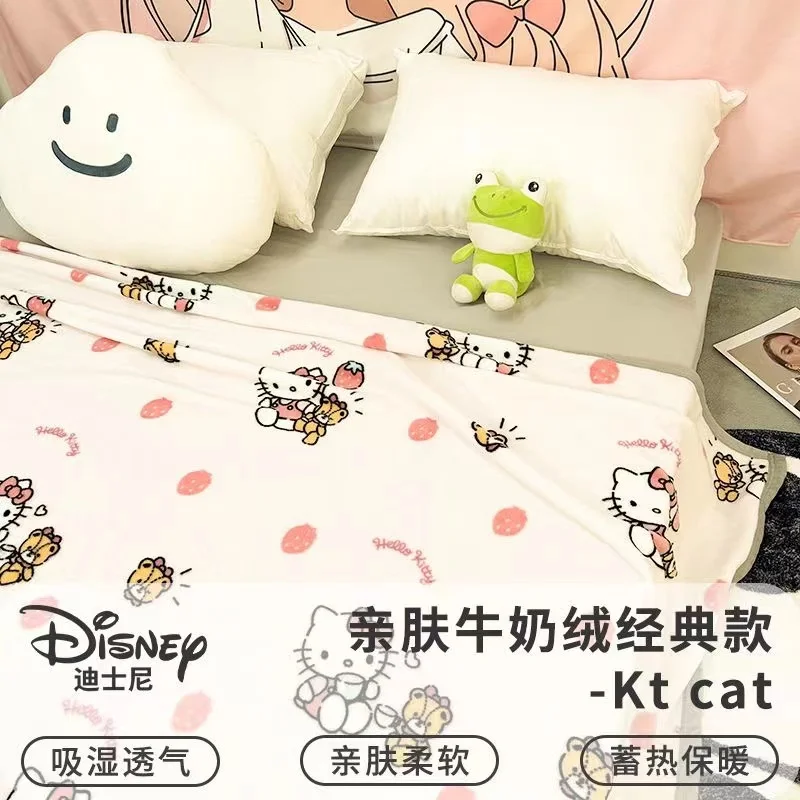 

Hello kitty Kuromi My melody cute milk velvet children's blanket sanrio cartoon winter school nap dormitory thickened blanket