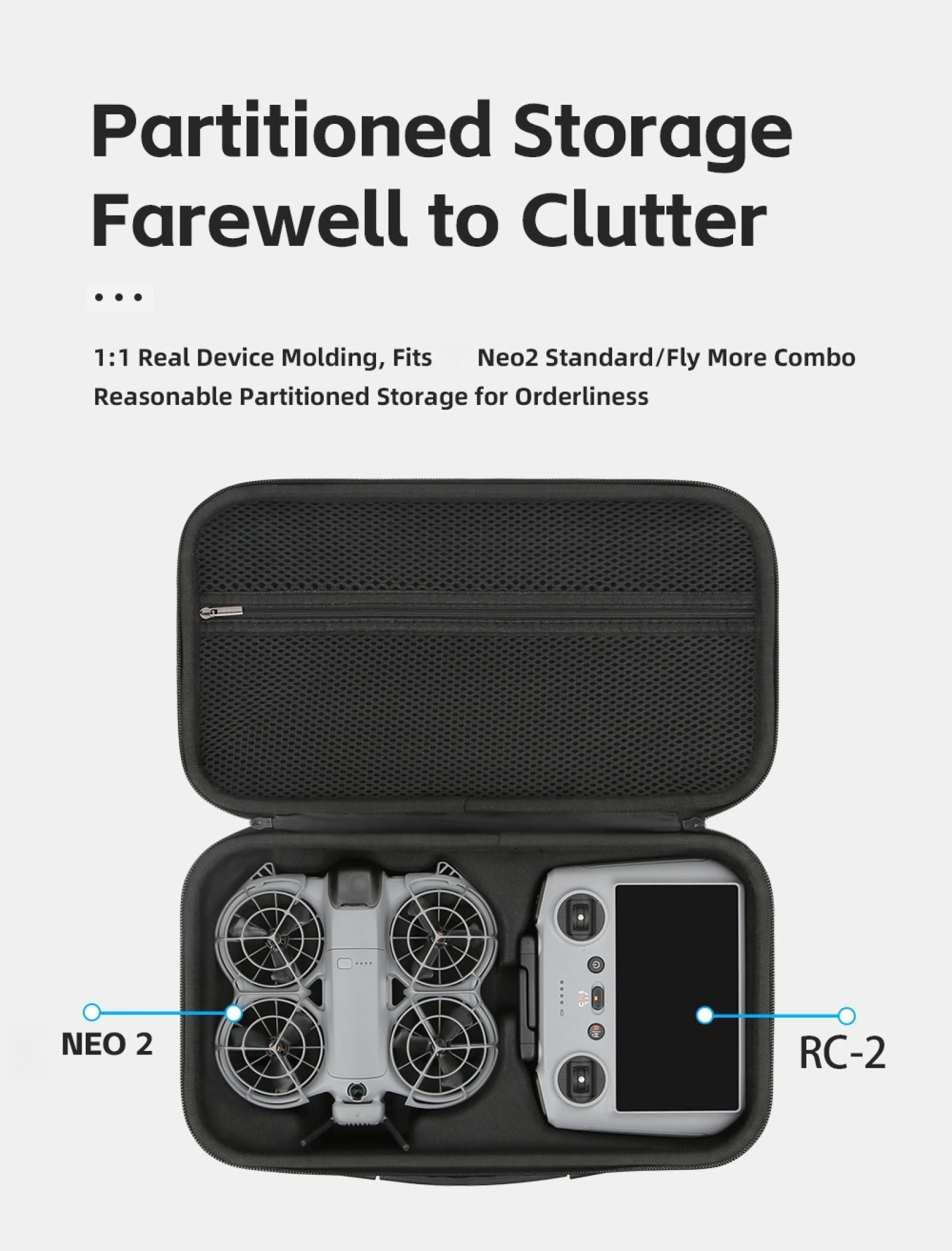 DJI Neo2 RC-2 올인원 보관 케이스(어깨끈 포함) ? 보호용 휴대 가방