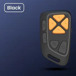 Wireless Bluetooth Remote Control with Page Turner and Camera Clicker Functions for Android and iOS Devices (Black)