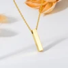 Stainless Steel Customized Text Geometry Vertical Cubic Bar Cremation Urn  For Memorial Ash Keepsake JewelryPendant Necklace 5
