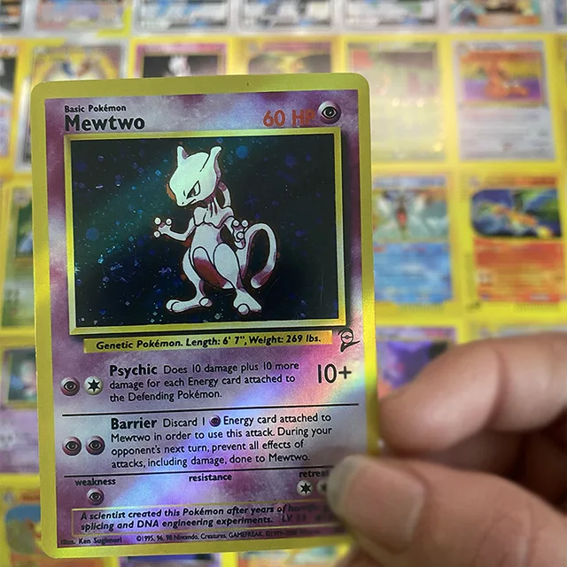 54Pcs/1Box 1996 Years Flash Card Pokemon Game Charizard Pikachu Mewtwo Gx Vmax English Shining Game Collection Cards Kids Toy 5