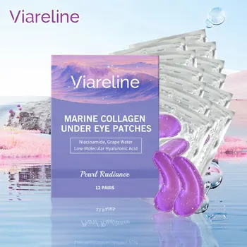 Collagen Eye Mask Eliminate Dark Circles Anti Eye Bags Reduce Eye Fine Lines Nourishing Firming Lifting Nicotinamide Eye Patches 1