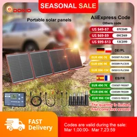 Dokio-Panneau solaire 18V portable et flexible, 100/160/200/300W, avec kit de contrôle 12V, pour recharge de batterie de camping 1
