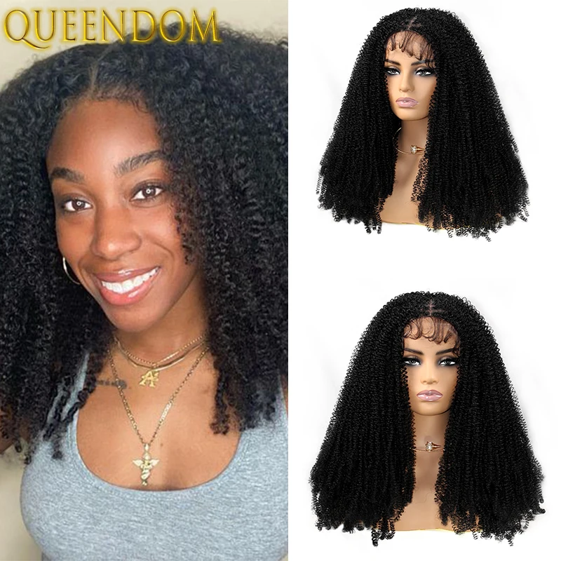 

30" Spiral Curl Twist Braids Wig Full Lace Box Braided Kinky Curly Microlocs Wig Synthetic Passion Crochet Braid Pre Plucked Wig