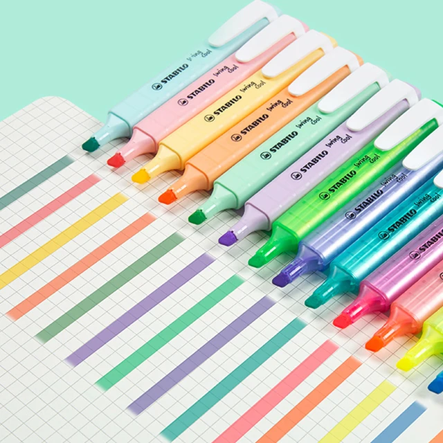 Stabilo Swing Cool Highlighters Pens Mark 1-4mm Pastel Colours for