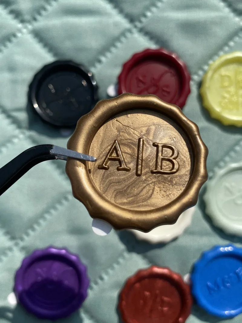 Personalized Wax Seals Stickers with 2 Initials,Custom Wax Seals, Self  Adhesive, Gold Sealing Wax Stickers, Wedding Decoration - AliExpress