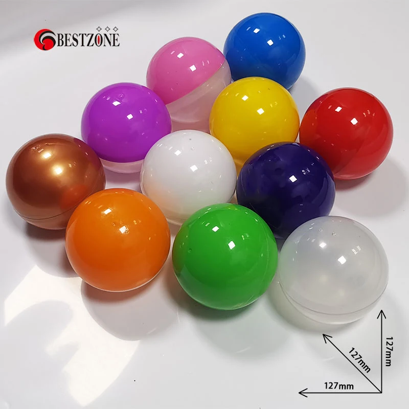 20Pcs 5Inch 127mm Big Colorful Plastic PP Surprise Ball Toy Capsule Packing Package Empty Container Can Open For Vending Machine 6