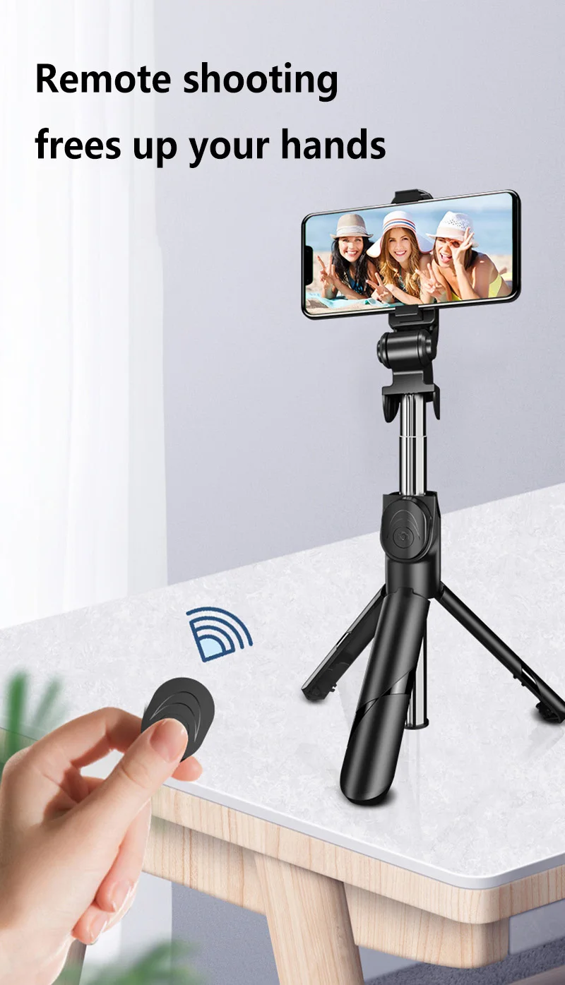 Bluetooth Selfie Stick Stativ Mit Handyhalterung Für Reisen_voghion.com