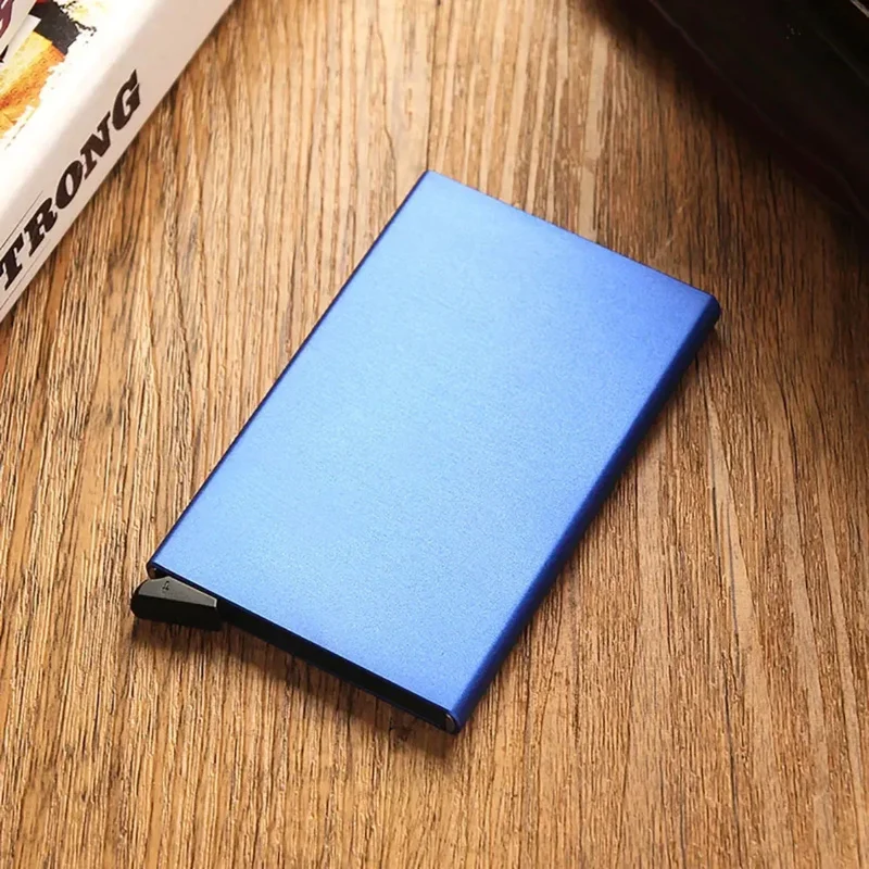 Wallet Card Holder Rfid ultra-thin smart wallet for men and women pop-up credit card holder metal minimalist mini wallet