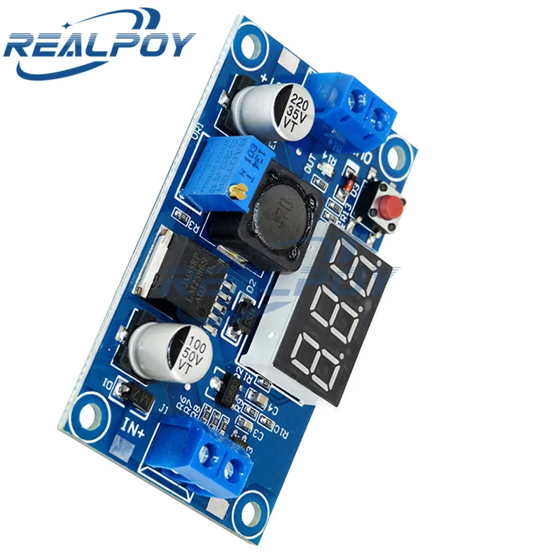 LM2596 DC DC Step Down Converter Voltage Regulator LED Display Voltmeter 4.0~40 to 1.3-37V Buck Adapter Adjustable Power Supply