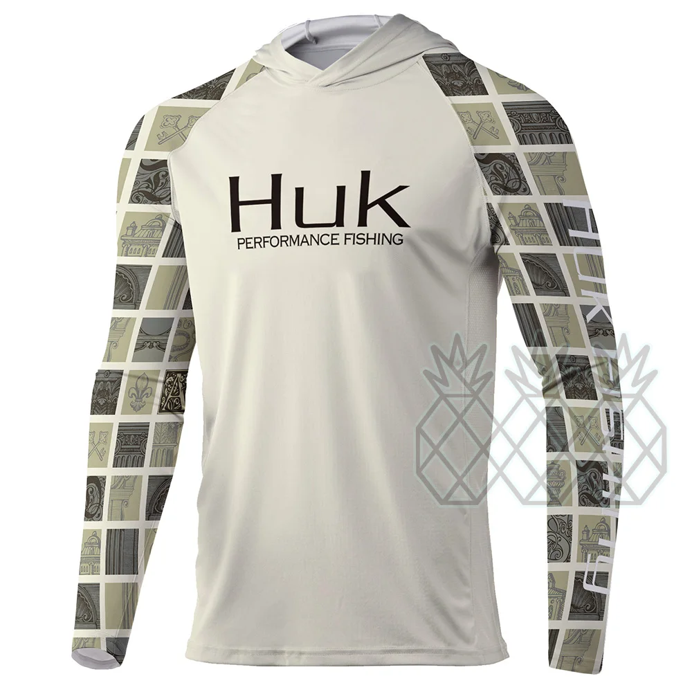 HUK Fishing Apparel Outdoor Long Sleeve Fishing T-shirt Sun Protection  Breathable UPF 50+ Men Long Sleeve Fishing Shirt Hoodie - AliExpress