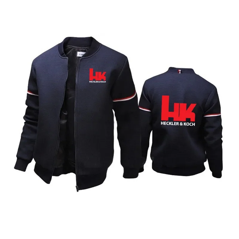 

Spring Autumn Men's Baseball jacket Hk Heckler Koch No Compromise New cotton Zip sweatshirt for men High Quality Sportswear