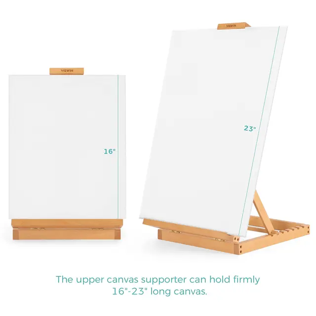 Foldable Artist Easel Stand Wood Solid Beech Portable Collapsible Painting Wooden Easel Painting Drawing Canvas Sketchbook 2
