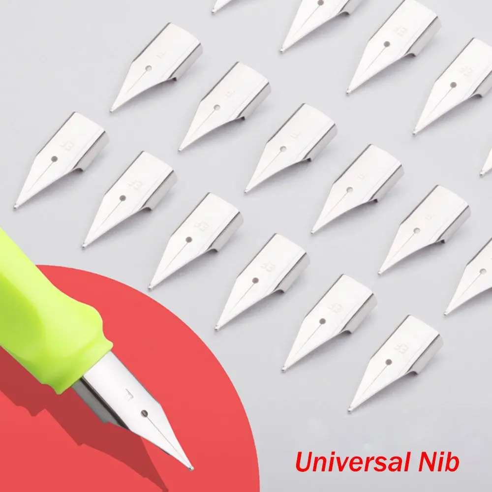 

5Pcs/Set EF Nib Stainless 3008/Hero 359 Fountain Pen Replacement Universal Stainless Steel Pen Nib Silver Steel For Wing Sung