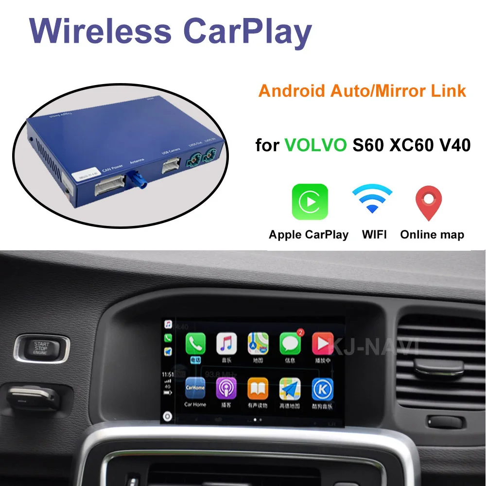 Беспроводной автомобильный интерфейсный декодер Apple Carplay Volvo Android для volvo 2011-2014