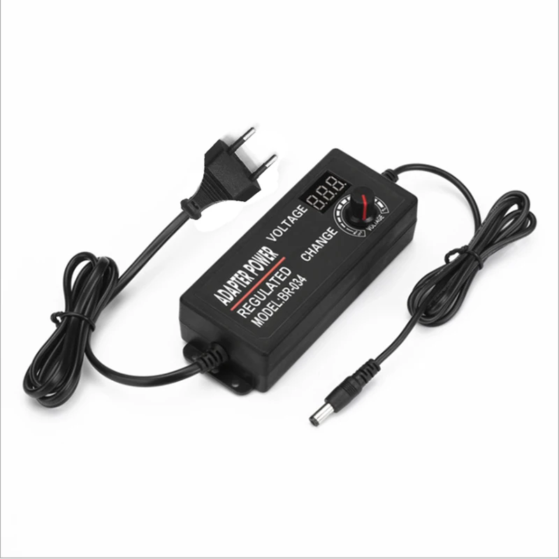 Fonte de Alimentação Universal com Tela Visor Adaptador Ajustável ac 100220v para dc 3-24v 3a - Imagem 2
