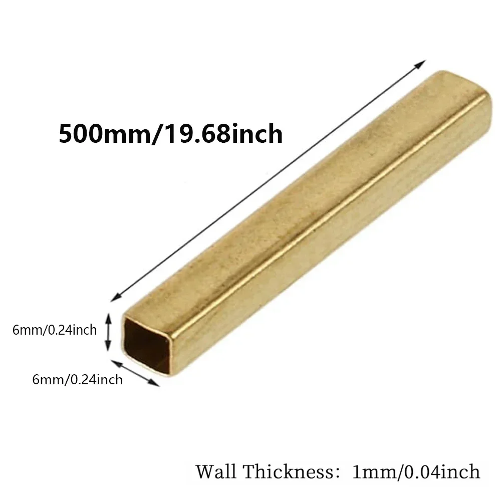 Brass Square Tube Hollow, 6-20mm, Multiple Lengths, Craft & DIY Supplies