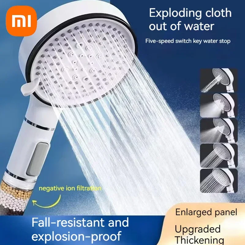 Xiaomi 5-speed High-pressure Shower Set Calcium Sulfite Filter Shower Head Multifunctional Purification Bathroom Accessories 3