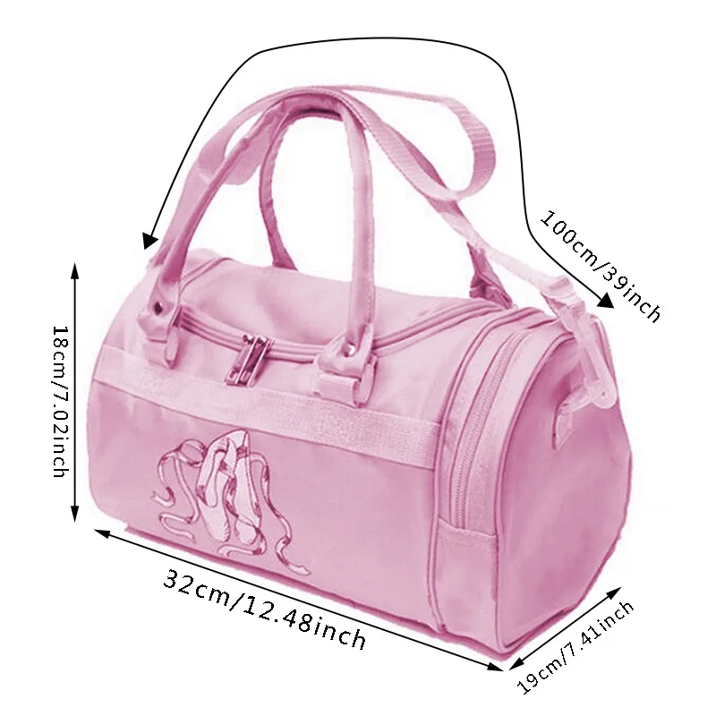 2024 New Ballet Dance Bags Pink Girls Sports Dance Kids Backpack Baby Barrels Package Bag Costume Clothes Shoes Dress Handbag 4