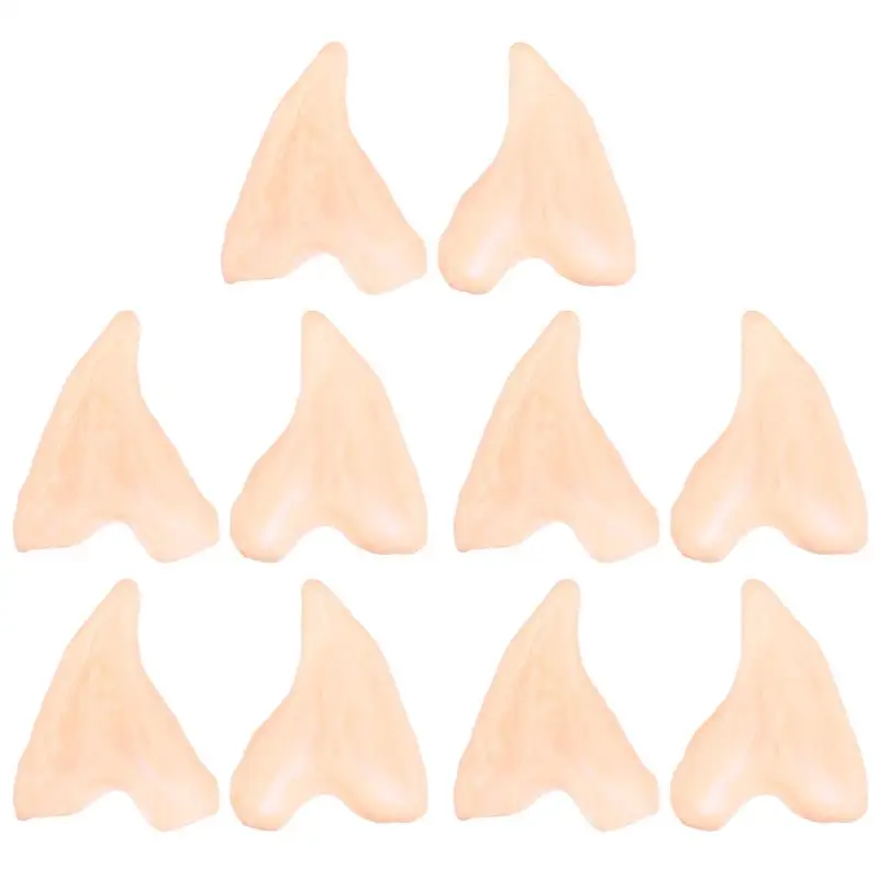 

10pcs Halloween Latex Elf Ear Accessories Costume Dress Up Accessories Party Cosplay Halloween Decoration 2023 Makeup Ears Diy
