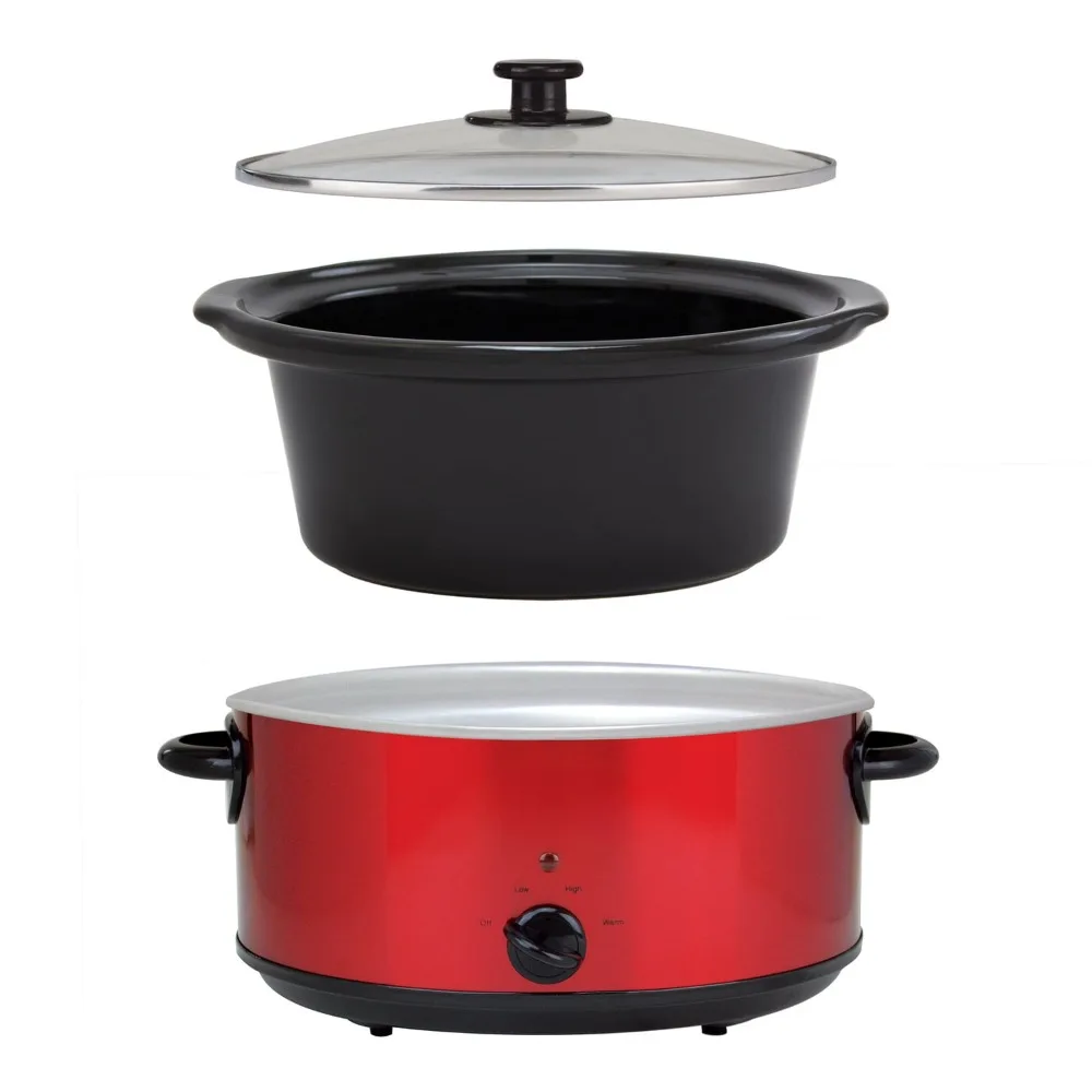6 quarts 275 watt simulated stainless steel slow stew pot, kitchen appliances, household appliances, cooking, free shipping 2