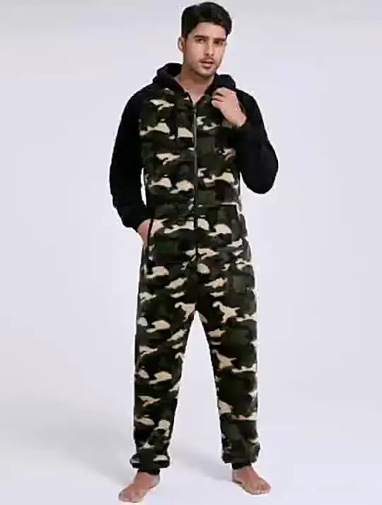 Jumpsuit voor heren, winter, pluizig, eendelig