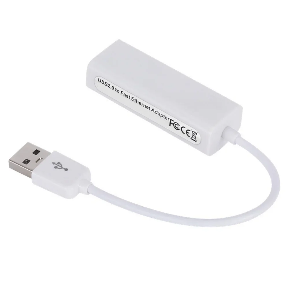 USB 2.0 유선 USB-RJ45 네트워크 카드 10/100Mbps USB-RJ45 이더넷 Lan 어댑터 네트워크 카드(PC 노트북용) Windows 7 8 10 11