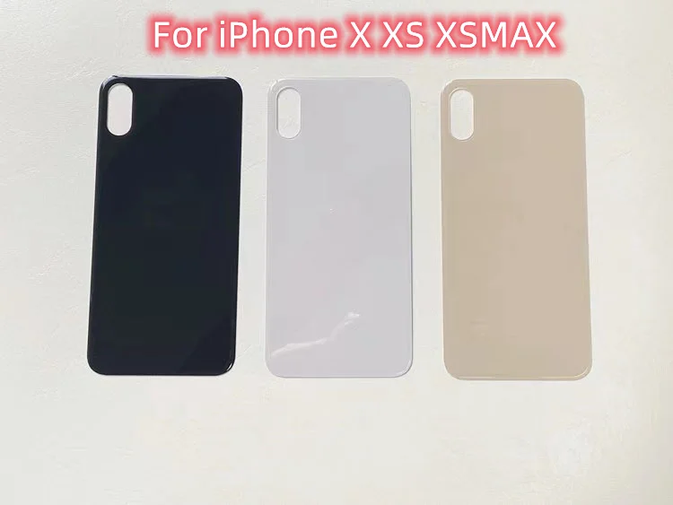 

For iPhone X XS XSMAX Back Cover Glass Back Door Case Frame Back Case Glass Battery Cover 3M Glue Replacement CE Mark