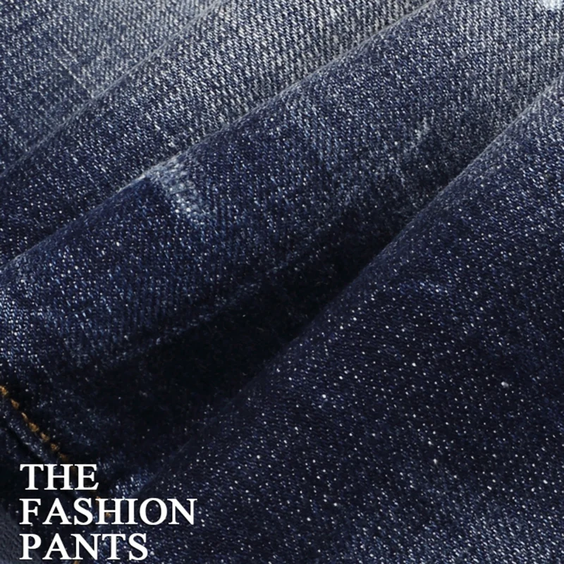 Street Fashion Men Jeans High Quality Retro Blue Elastic Skinny Fit Ripped Jeans Men Brand Designer Vintage Denim Pants Hombre