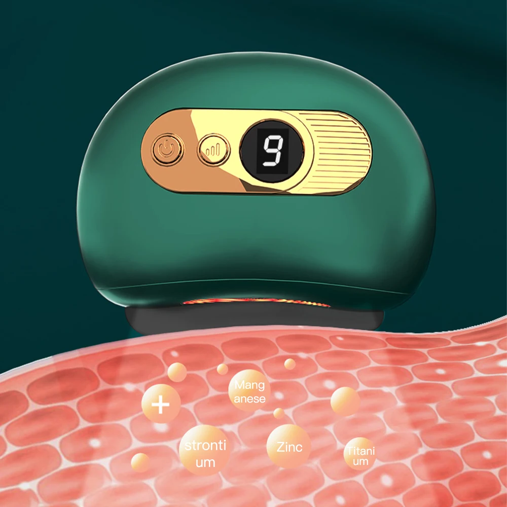 Elektrisches GuaSha-Massagegerät mit heißer Steinheizung, Vibrationskratzen, Fettverbrennung, Nackenmassage, Gesichtshautlifting, Faltenentfernungswerkzeug_voghion.com