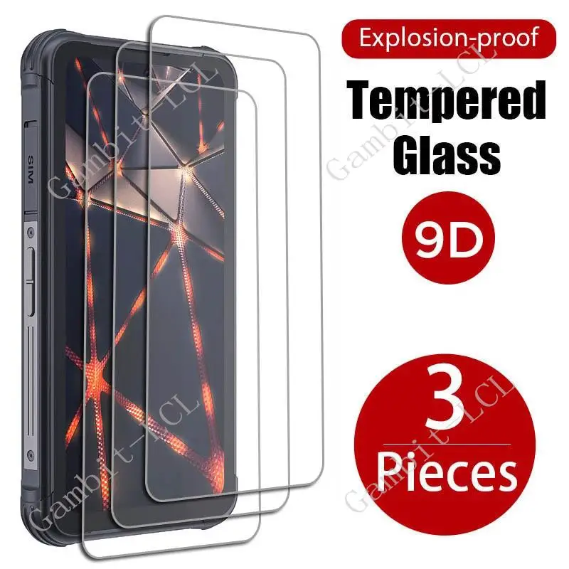 Case for Cubot King Kong Mini 3 + Tempered Glass Screen Protector  Protective Film,Soft Gel Black Case Shell TPU Silicone Protection Phone  Cover for