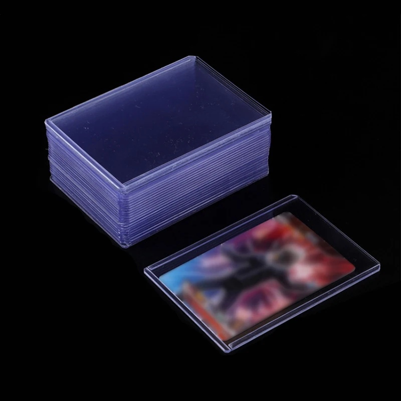 Transparent PVC Toploader Protective Sleeve for Collectible Basketball Sports Cards 35PT Game Kpop idol Card Holder 3x4inch