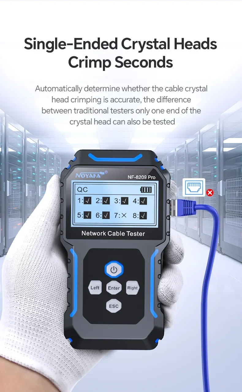 NOYAFA NF-8209Pro Network cable locator length measurement PoE tester break shor