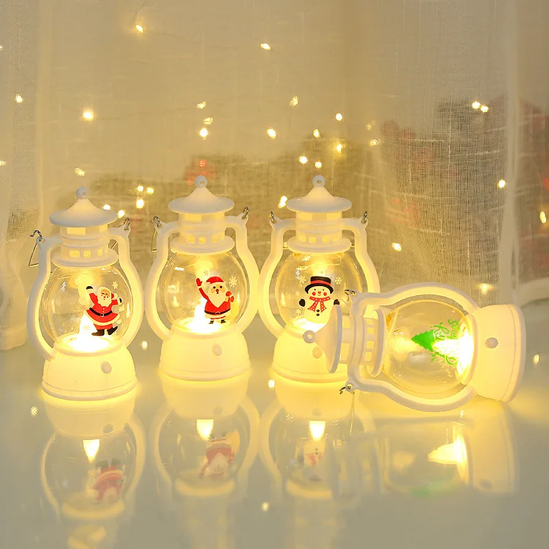 Santa Claus Hanging Lantern Light LED Christmas Lamp Candle Light Retro Small Oil Lamp Merry Xmas Party Home Decor New Year 2025 6