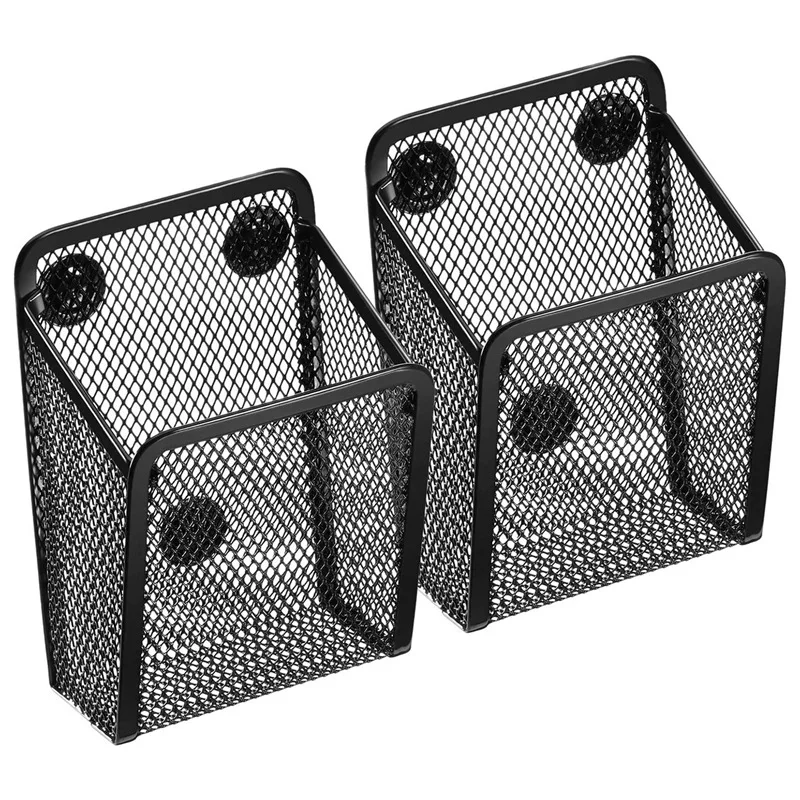 

Magnetic Pencil Holder, Mesh Storage Baskets With Magnets To Hold Whiteboard/Refrigerator/Locker Accessories (2 Packs)