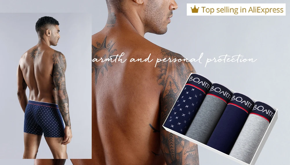 S48783020afee4cb2b89e602220da4f6bh Luxury Men's Cotton Boxer Shorts Gift Set 5pcs Sexy Trunks Kit