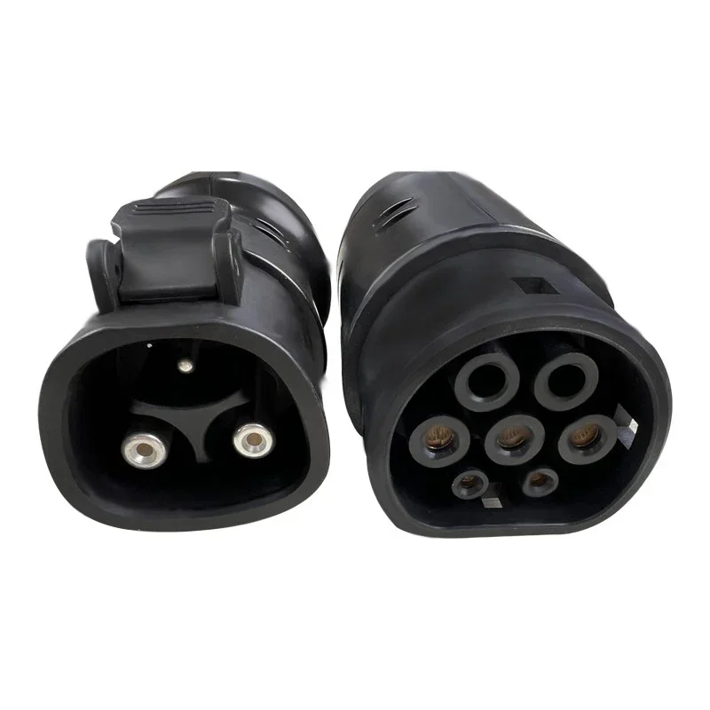 Tesla to Type2 IEC62196-2 Adapter Max 32A 7kw 240V EVs Charging Adapter with Anti-Drop Lock