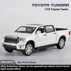 Off - Road Alloy Diecast Pickup Truck with Sound & Light Features - High Simulation Toy Gift and Desktop Ornament (White)